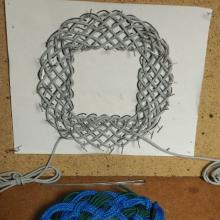 Flat-braid woven frames